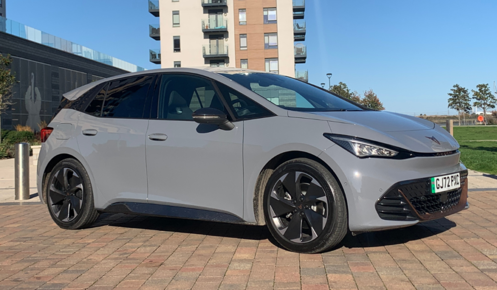 Cupra Born angled to the right