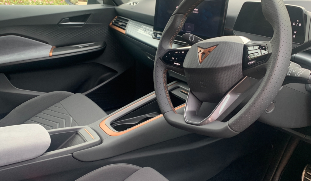 Inside the cabin of a cupra born