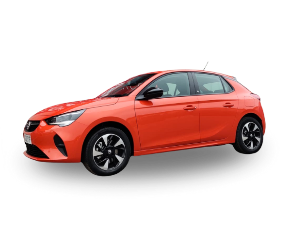 Orange Vauxhall Corsa-e Elite NAV Premium electric car for hire from EVision Electric Vehicles