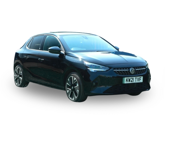 Black Vauxhall Corsa-e SE NAV electric car for hire from EVision Electric Vehicles