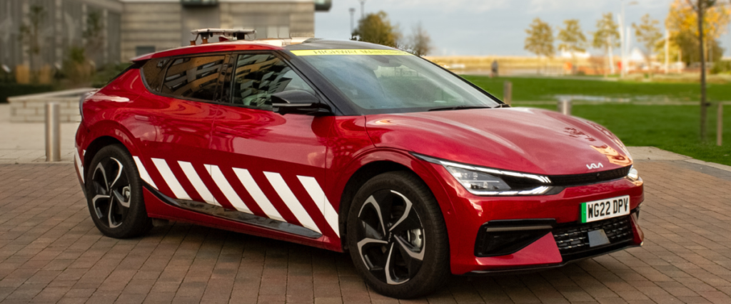 Kia EV6 Highways vehicle at an angle