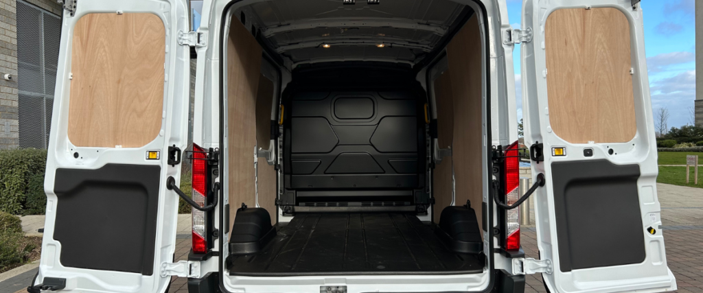 cargo area of the Ford e-Transit