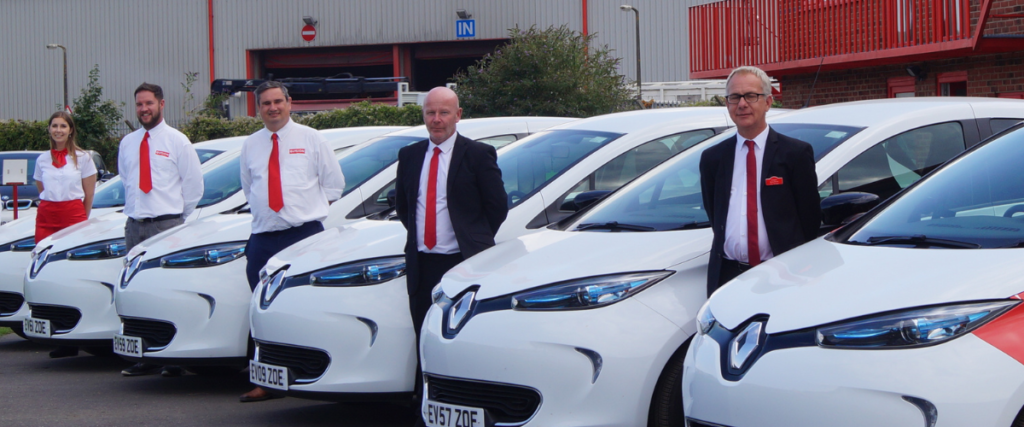 EVision team with original Renault Zoes