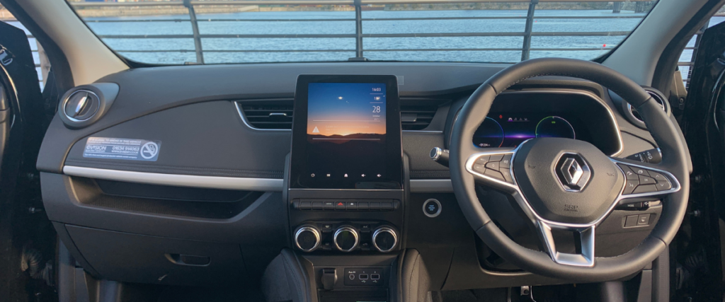 dashboard of Renault Zoe