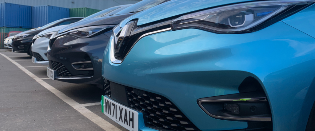 Closeup of Renault Zoe noses