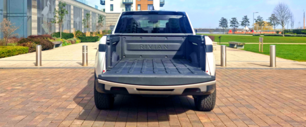 Open back on a Rivian R1T