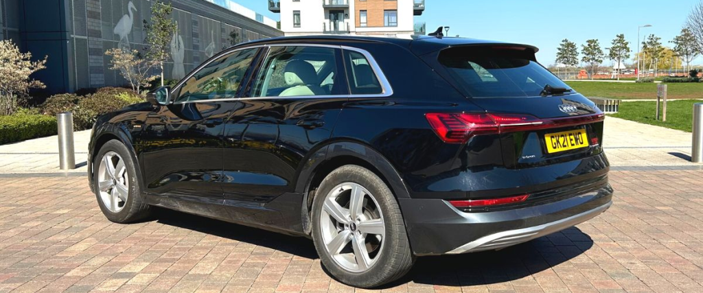 Audi e-tron 55 Quattro facing away at an angle