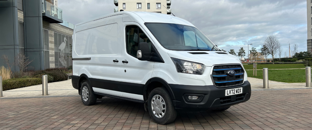 Ford e-transit an angle
