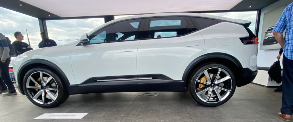 White Polestar 3 side-on image