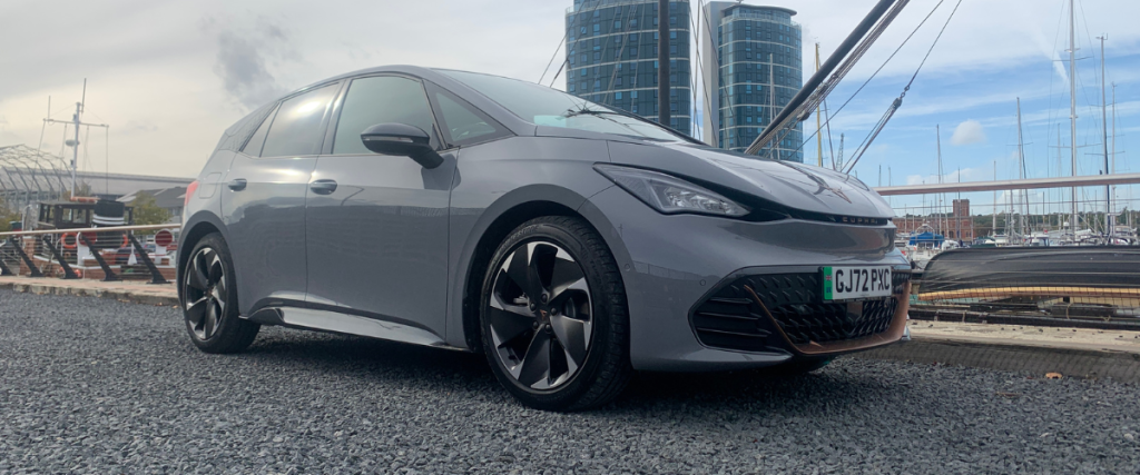 Cupra Born by dockside