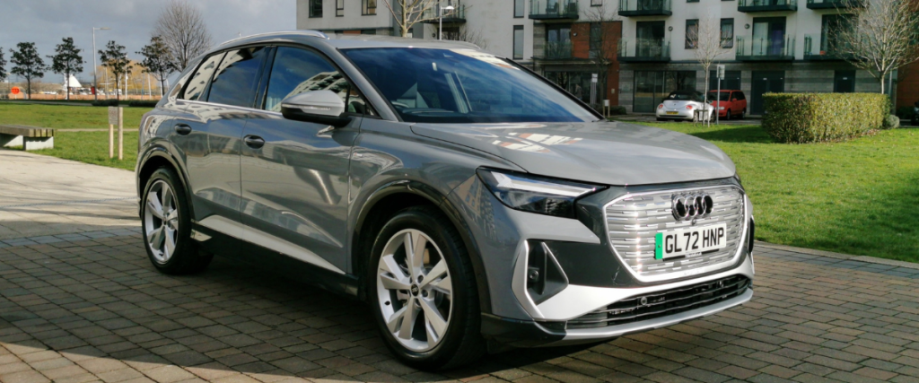 Silver Audi e-tron