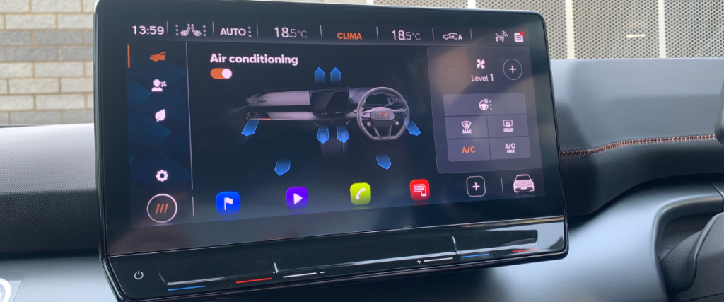 Cupra Born infotainment system