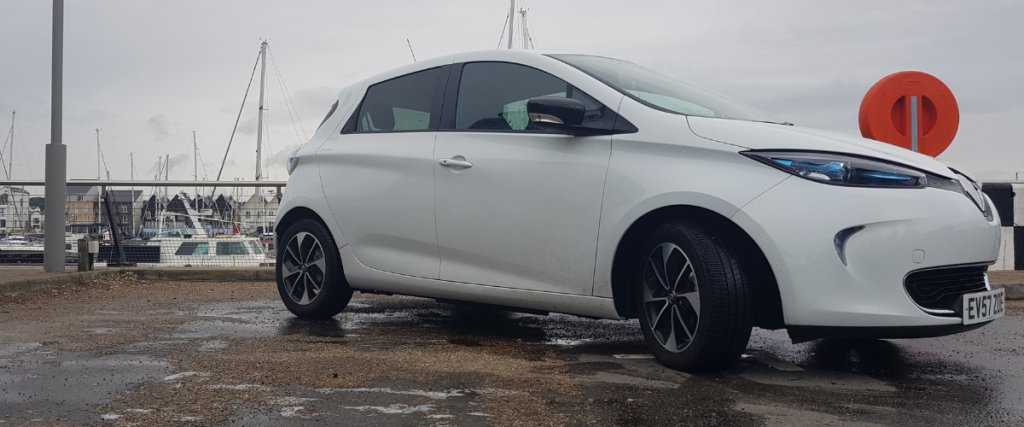 White Renault Zoe