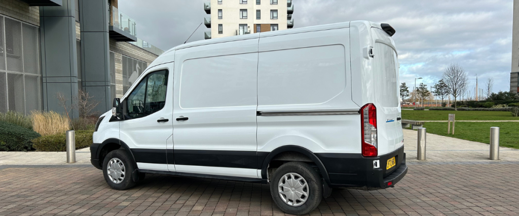 White van side on