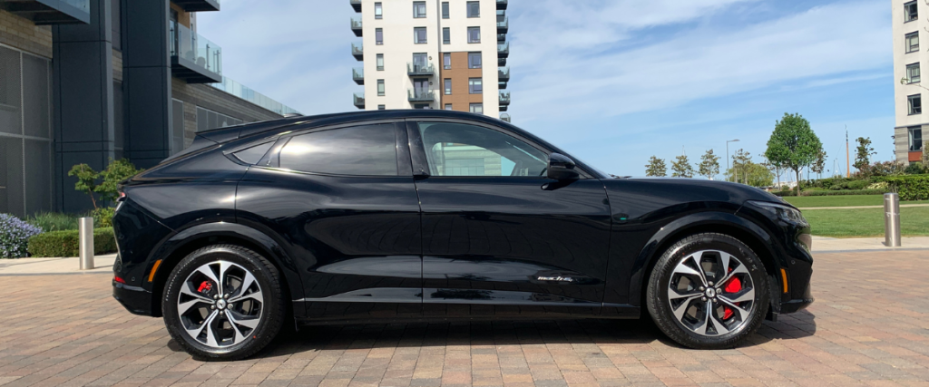 Ford Mustang Mach-e facing right.