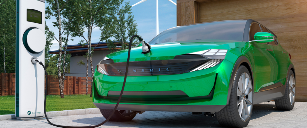 Green EV car