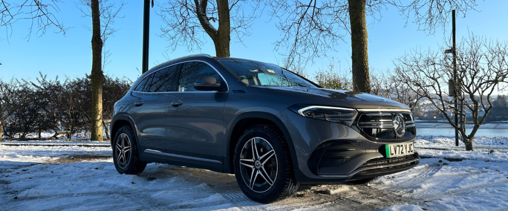 Mercedes EQA in the Snow
