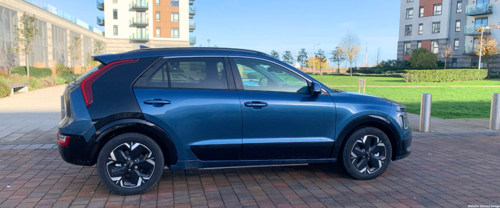 Kia Electric Cars - A Blue Kia Niro EV